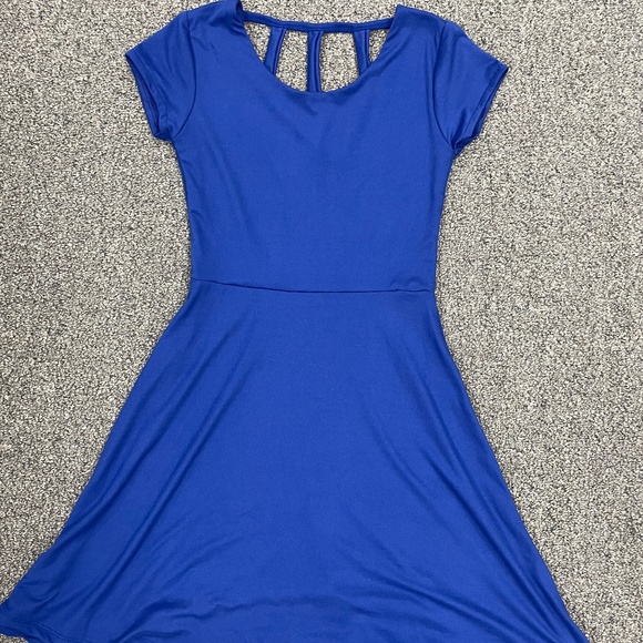 NWT Area Code 407 Kids Royal Blue T Shirt Dress - Picture 1 of 4